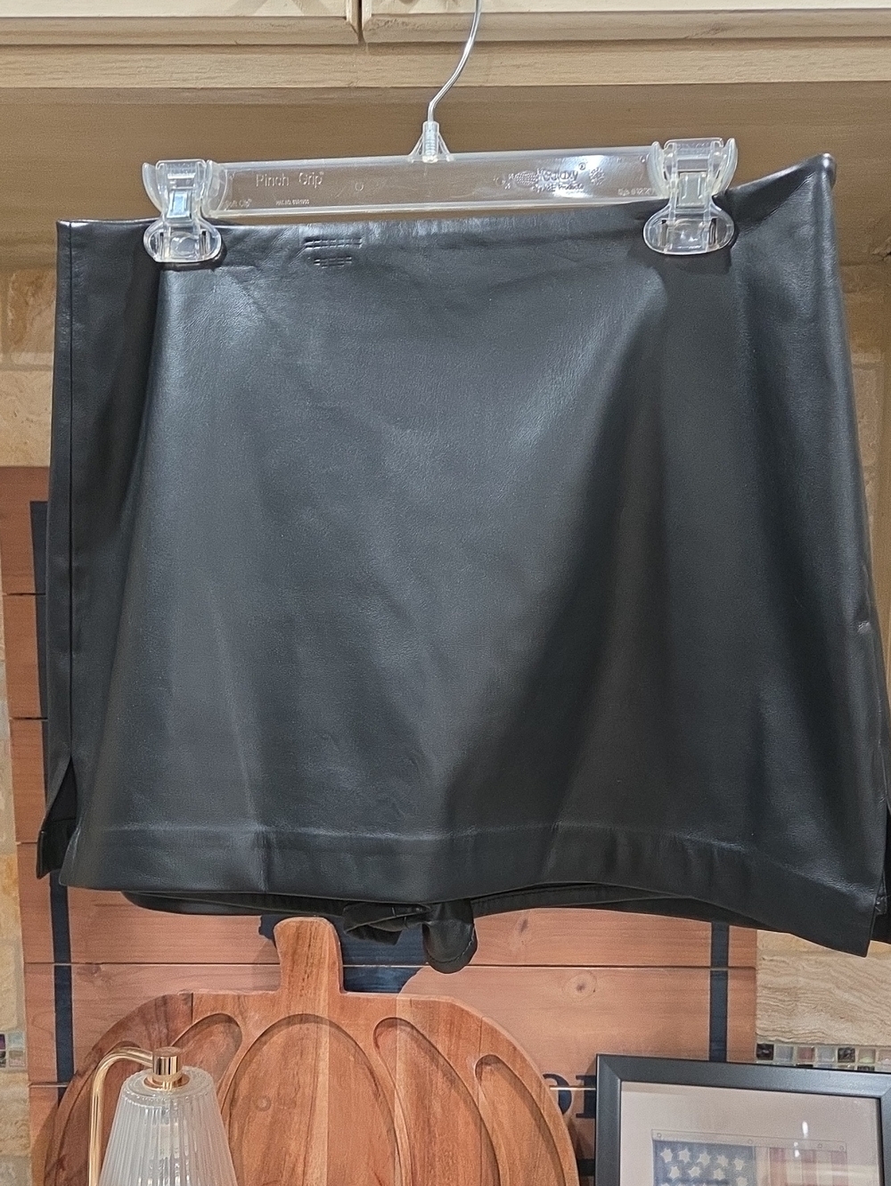 Express Black Faux Leather Mini Skirt